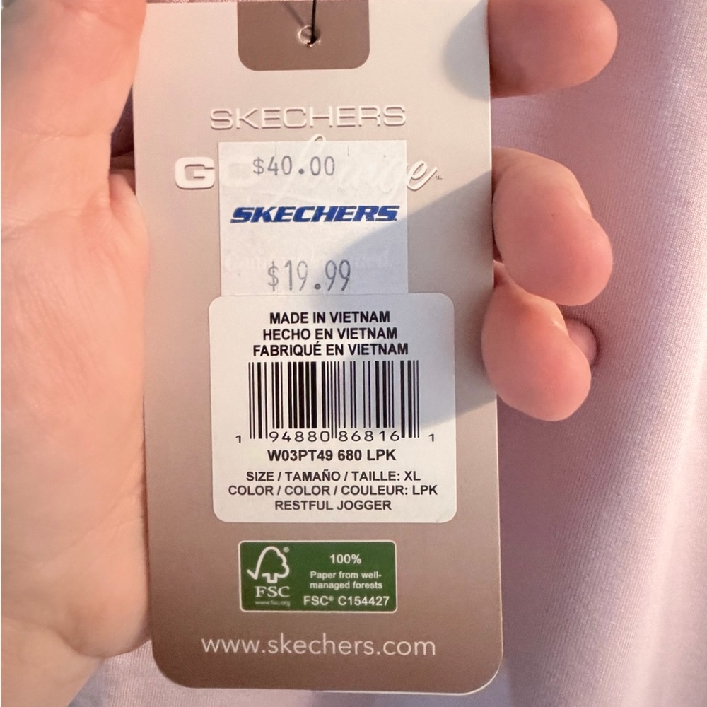 Skechers Pink Go Lounge Relaxed Pants - Picture 4 of 5
